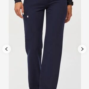Figs Blue Straight Leg Professional Pants
